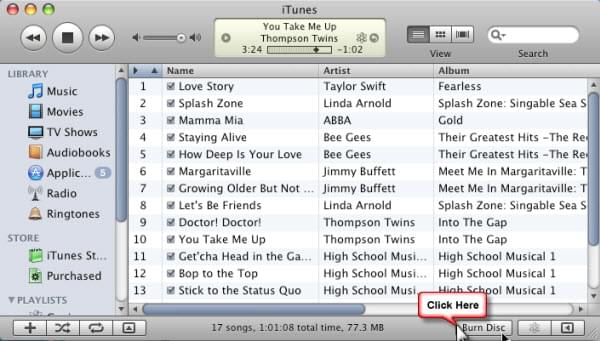 spotify to cd with itunes