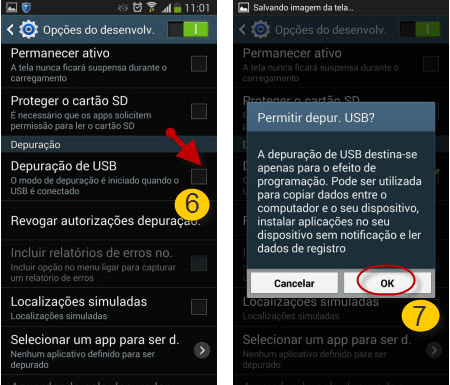 processo 3 a abrir a Depuração de USB no Android 4.2-4.3