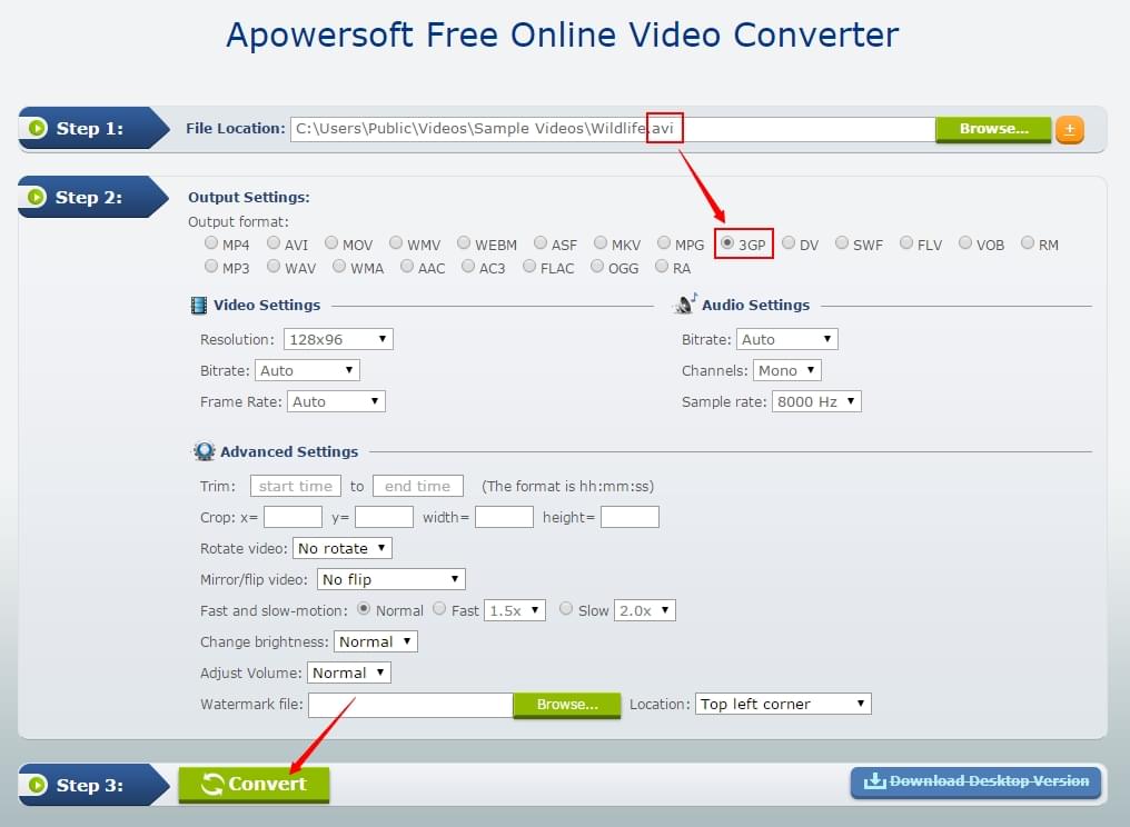 video convert to avi free online