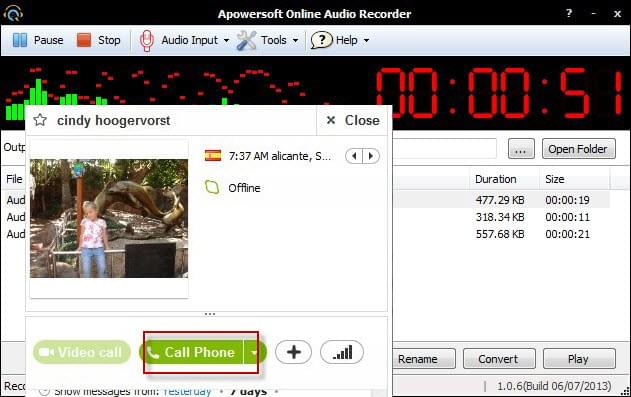 is there a call in voice recorder on mac