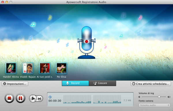 Registratore Audio per Mac