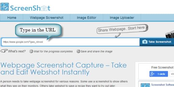 capture page with URL